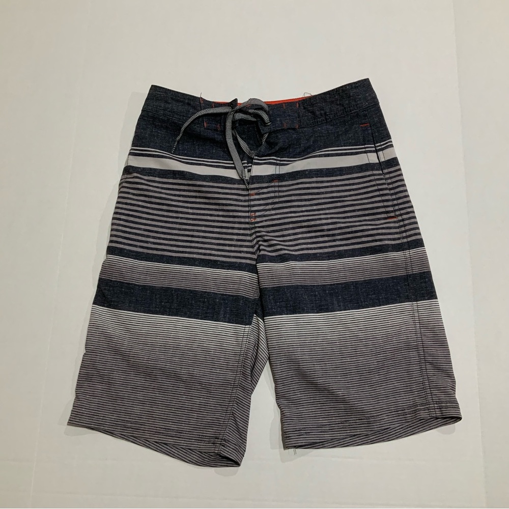 Men’s Board Shorts - Swimwear - Gray Strip Design - Size 28